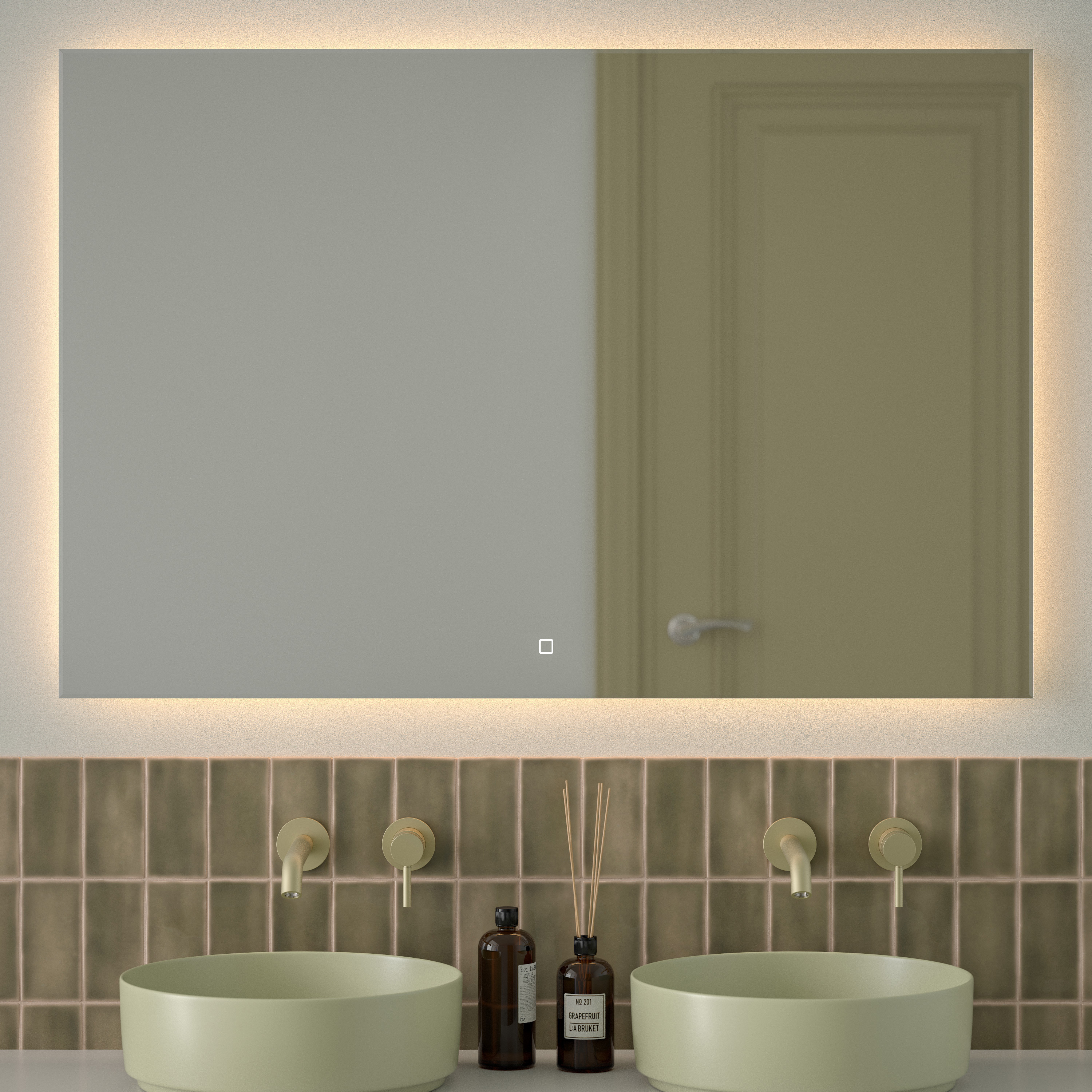 Изображение товара Зеркало для ванной Defesto Glow DF 2520SH с подсветкой 120x80см