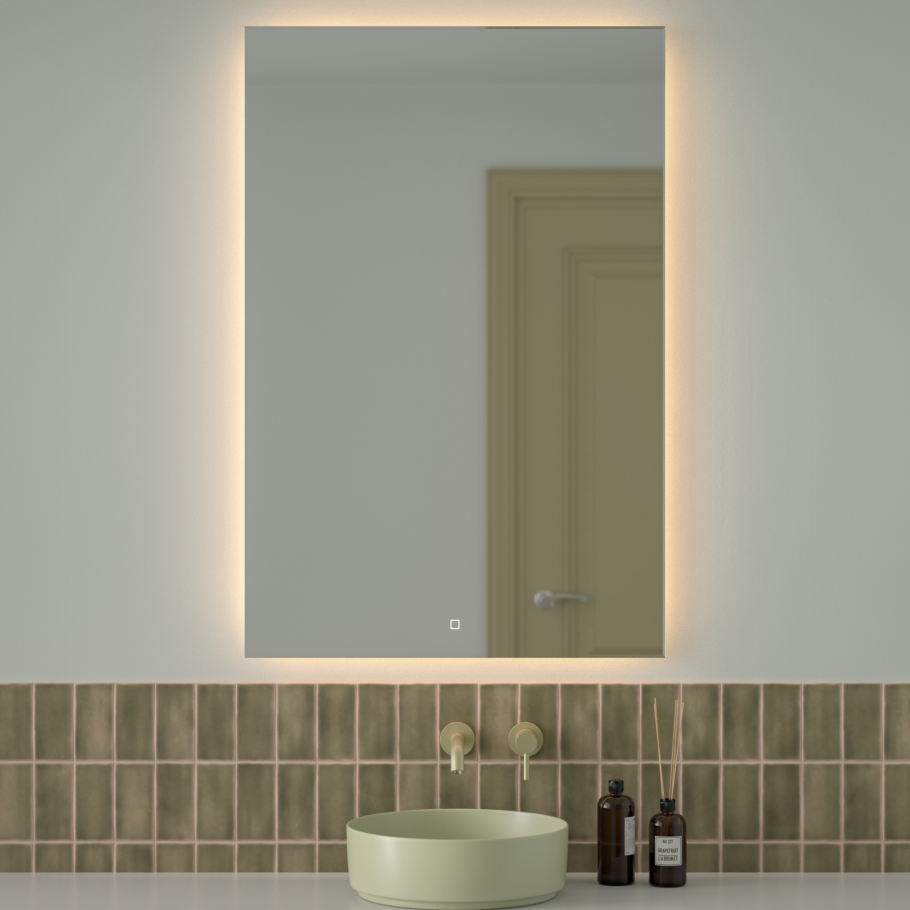 Изображение товара Зеркало для ванной Defesto Glow DF 2520S с подсветкой 80x120см