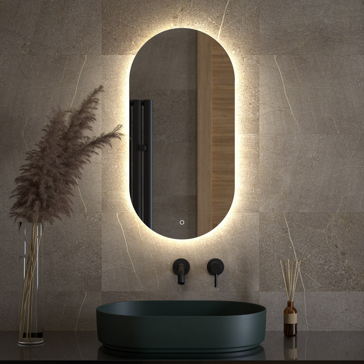 Изображение товара Зеркало для ванной Defesto Opti DF 2902S с подсветкой 40x80см