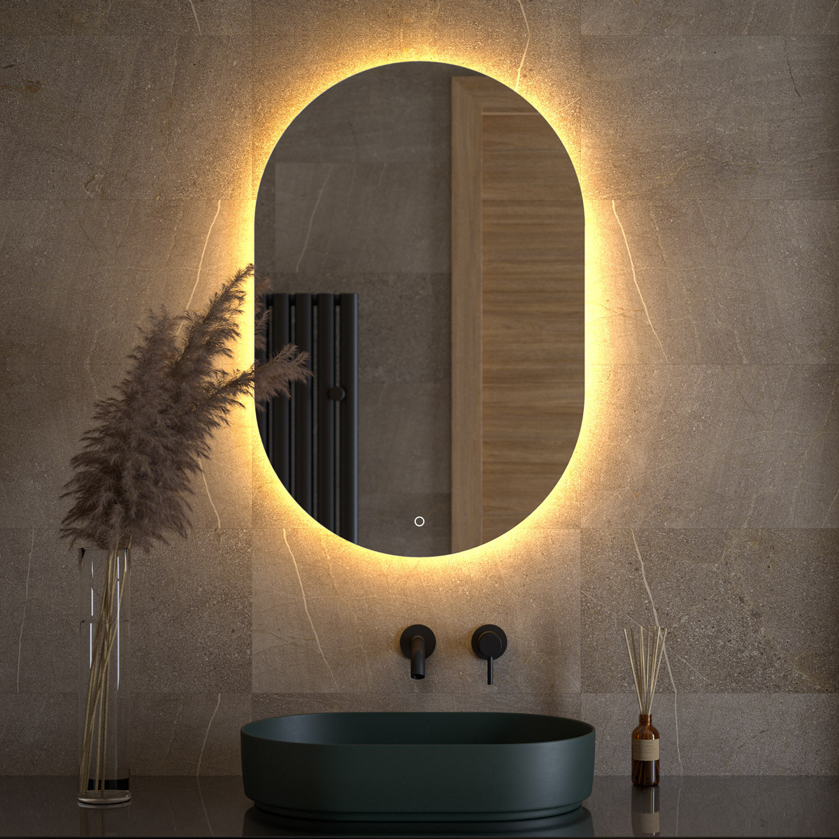 Изображение товара Зеркало для ванной Defesto Opti DF 2915S с подсветкой 60x90см
