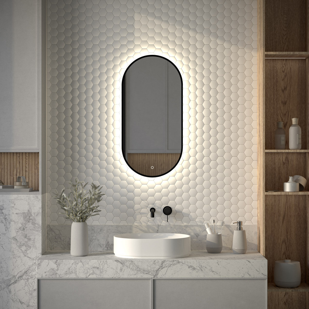 Изображение товара Зеркало для ванной Defesto Aura DF 2922 с подсветкой 40x80см