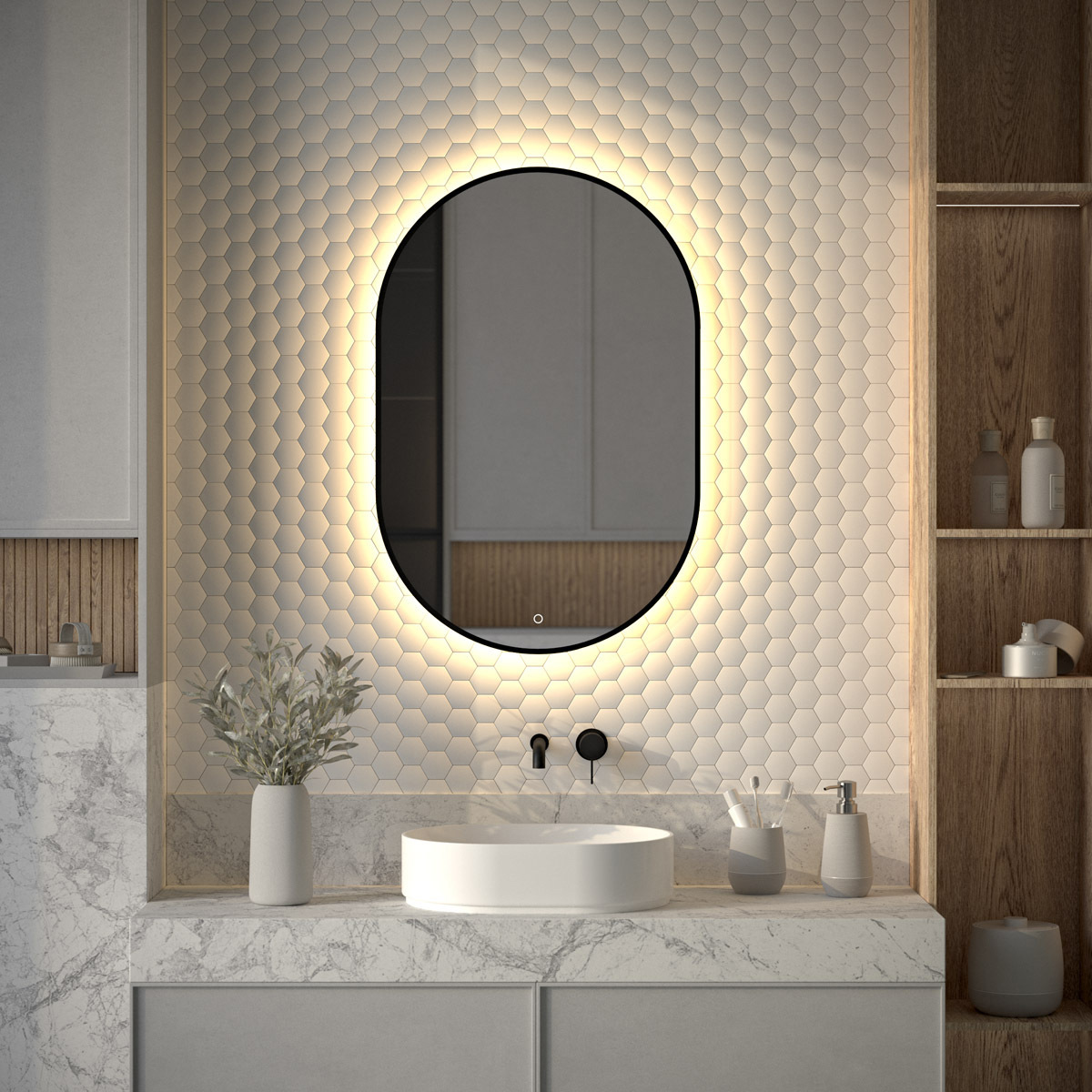 Изображение товара Зеркало для ванной Defesto Aura DF 2935S с подсветкой 60x90см
