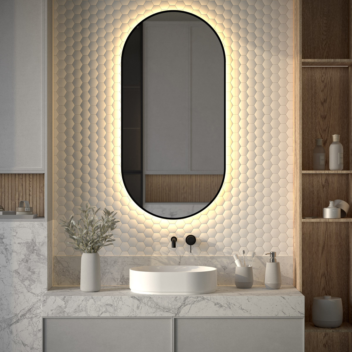 Изображение товара Зеркало для ванной Defesto Aura DF 2936 с подсветкой 60x120см