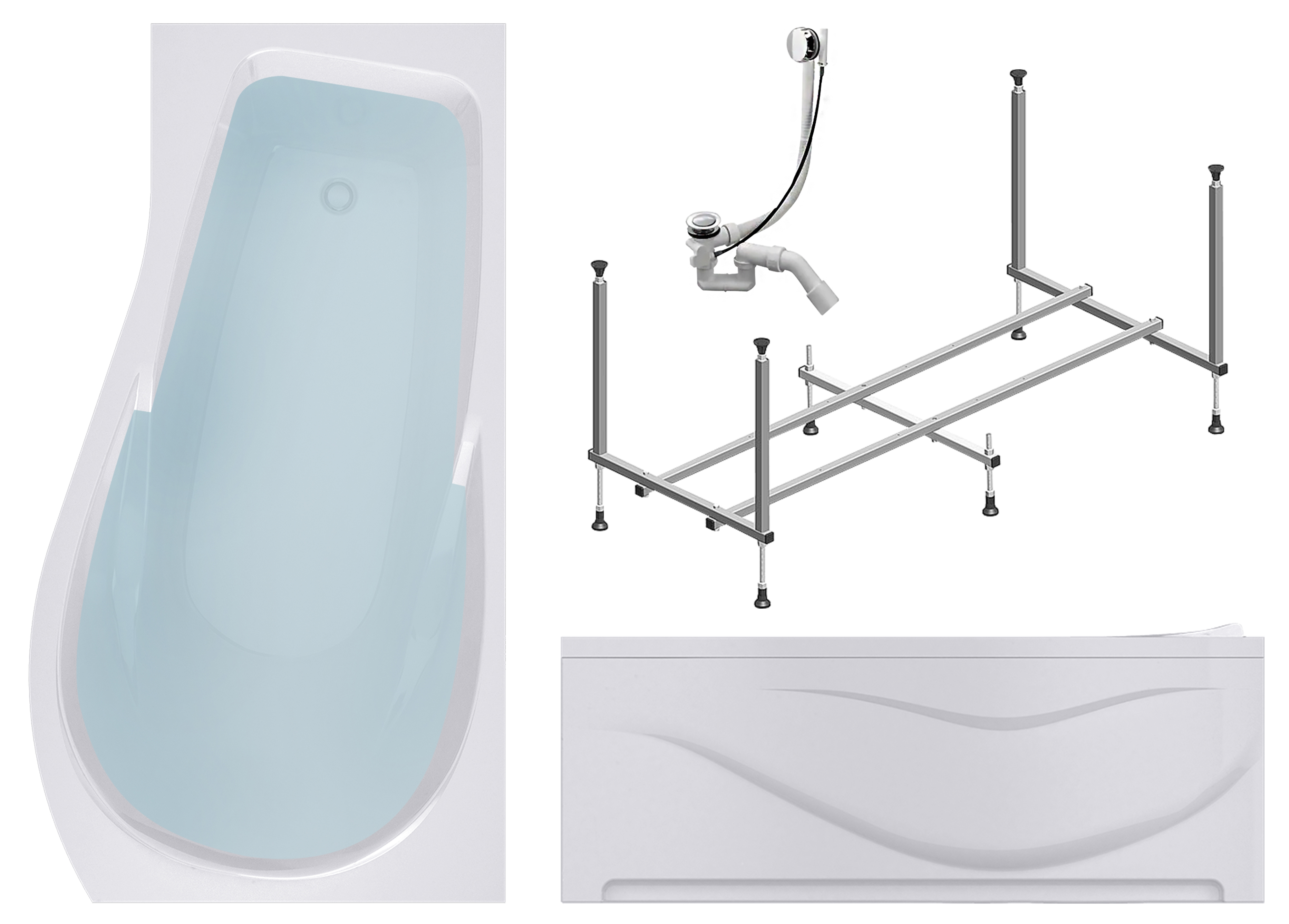 Изображение товара Ванна Timo VINO1590R-KTVINO15-SPV1505-FPVINO15R акрил 150x90см Изображение товара Ванна Timo VINO1590R-KTVINO15-SPV1505-FPVINO15R акрил 150x90см