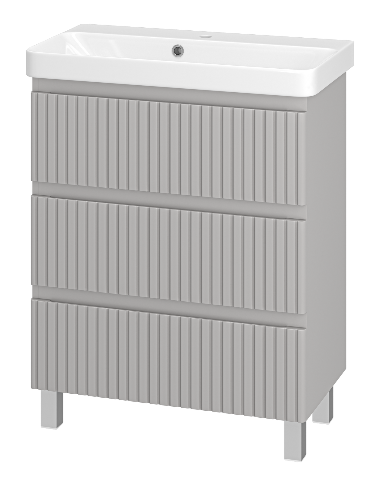 Изображение товара Тумба с раковиной напольная Brevita Victory 70 см цвет серый шелк