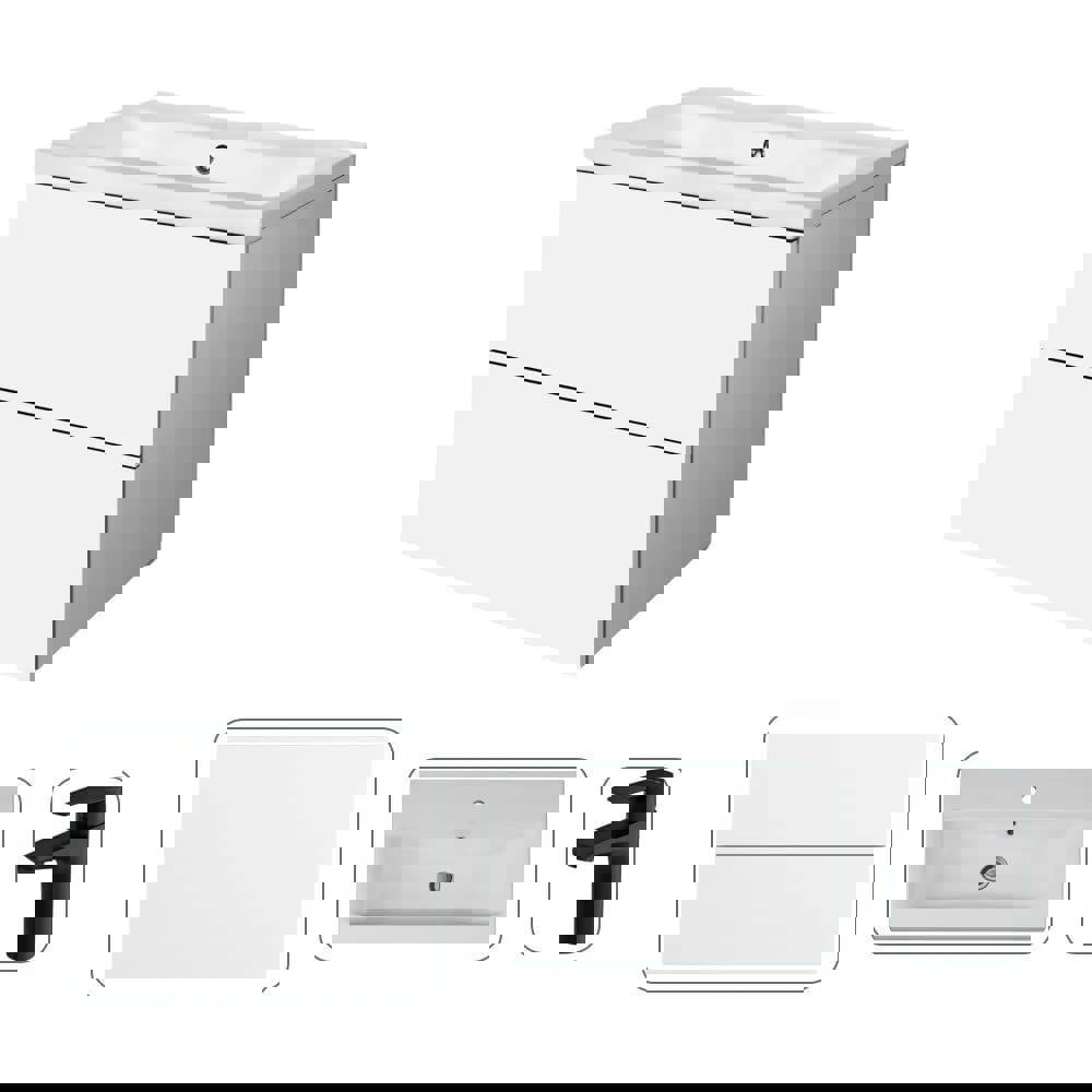 Изображение товара Тумба под накладную раковину AM.PM Gem 75 см с раковиной и смесителем