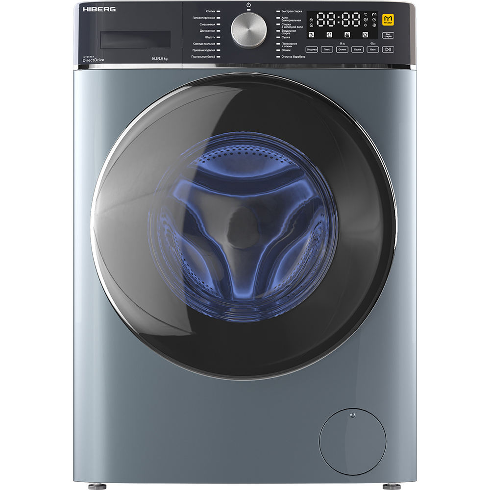 Изображение товара Стиральная машина Hiberg i-DDQ8 10614 Sd с сушкой инверторный мотор 10 кг