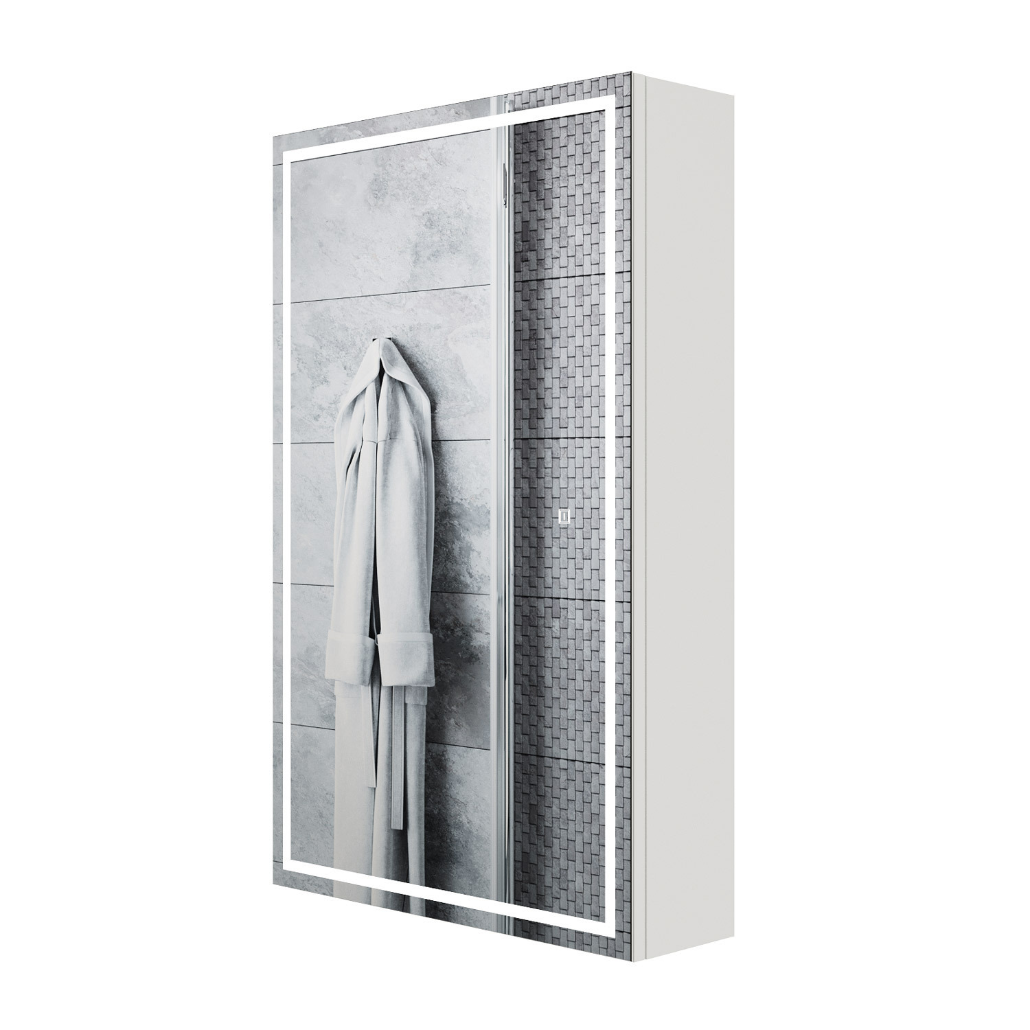 Изображение товара Шкаф для ванной комнаты Итана 4657826229670 с подсветкой 79x50см