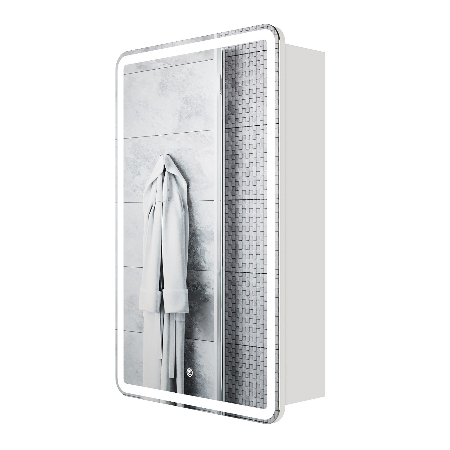 Изображение товара Зеркальный шкаф с подсветкой Итана Miro 50 79x60 см для ванной комнаты