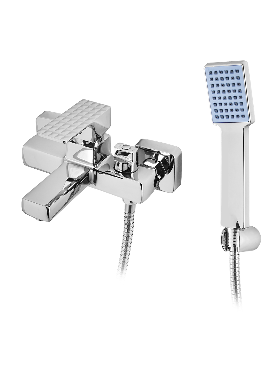 Изображение товара Современный однорычажный смеситель для ванны WISENT WP30226 с душевой лейкой хром