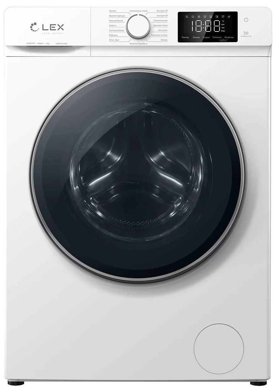 Изображение товара Стиральная машина Lex Lwm12012wid 60x84x61 см 12 кг цвет белый