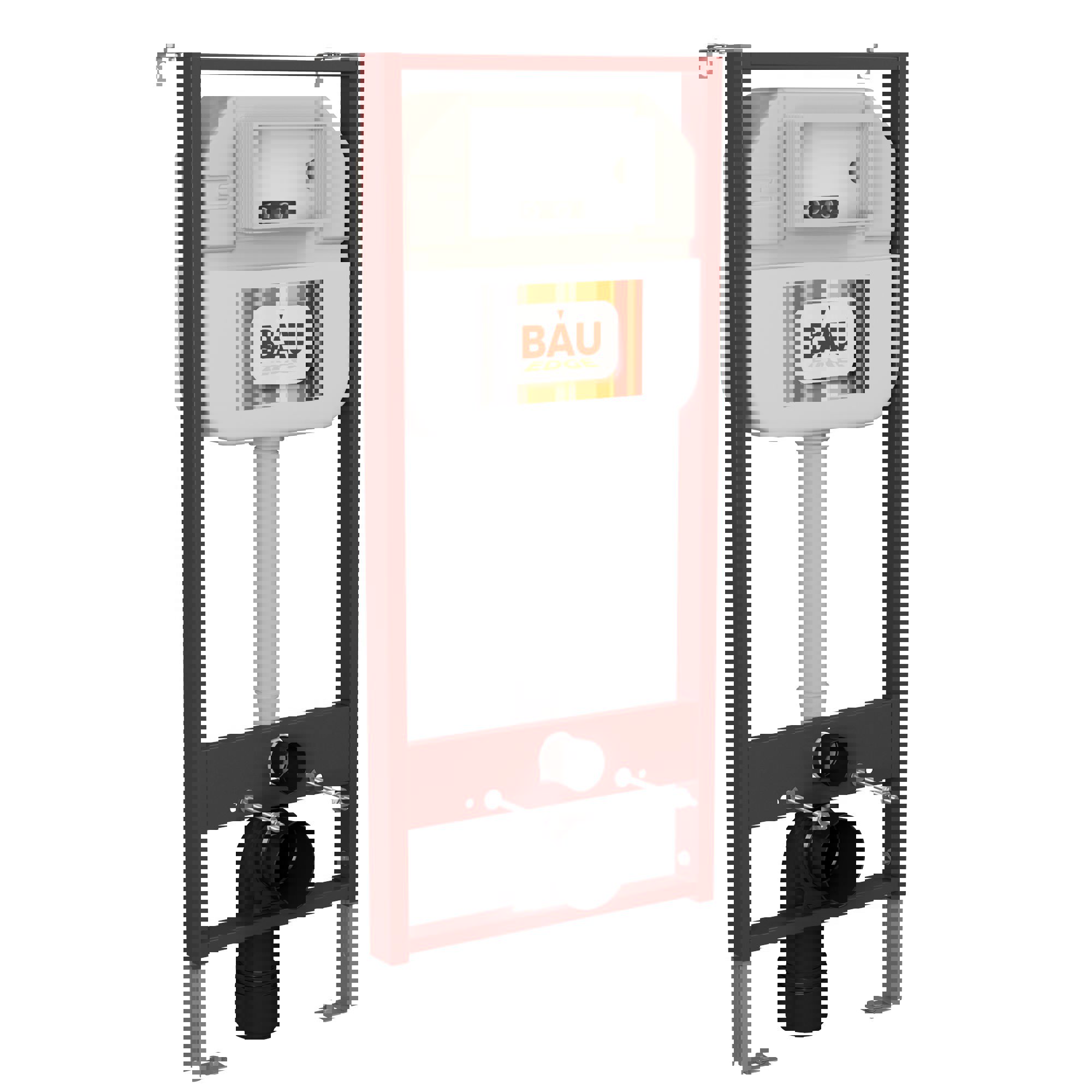 Изображение товара Комплект BAUEDGE NEO45700-BK0001-HQ-Q00006 6 в 1 инсталляция и унитаз безободковый