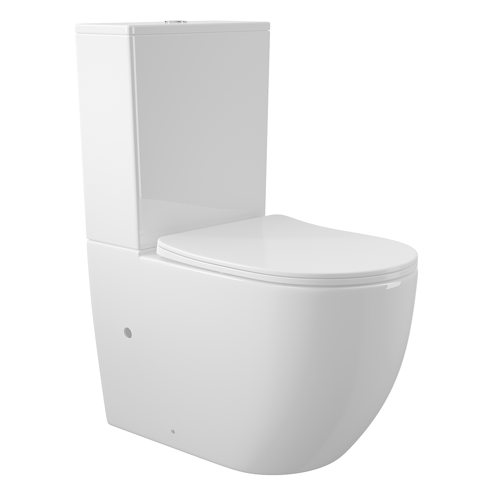 Изображение товара Унитаз-компакт Aqueduto OVO 63x38.5 безободковый с бачком и сиденьем