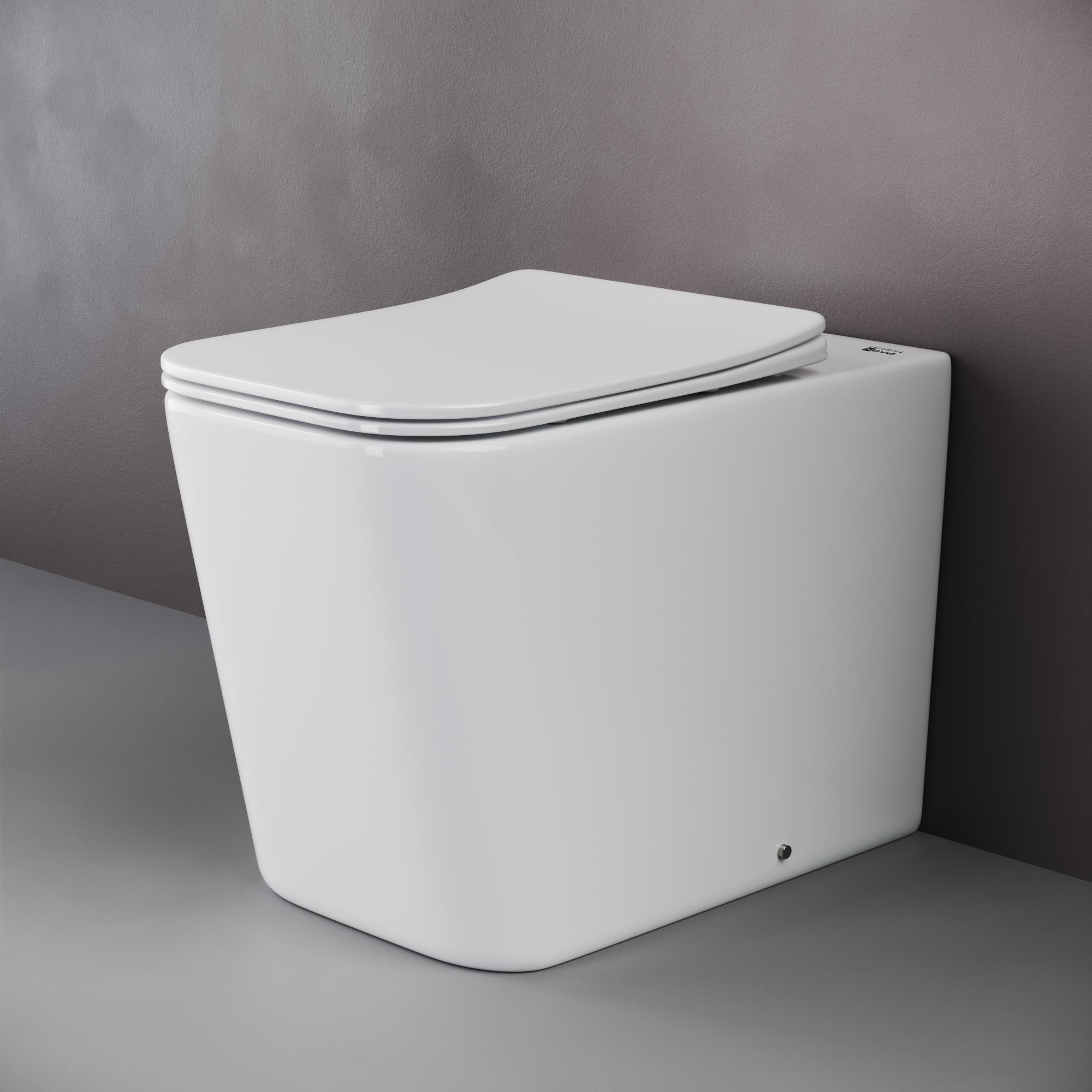 Изображение товара Приставной унитаз CERAMICANOVA Cubic Rimless CN1809 безободковый с микролифтом