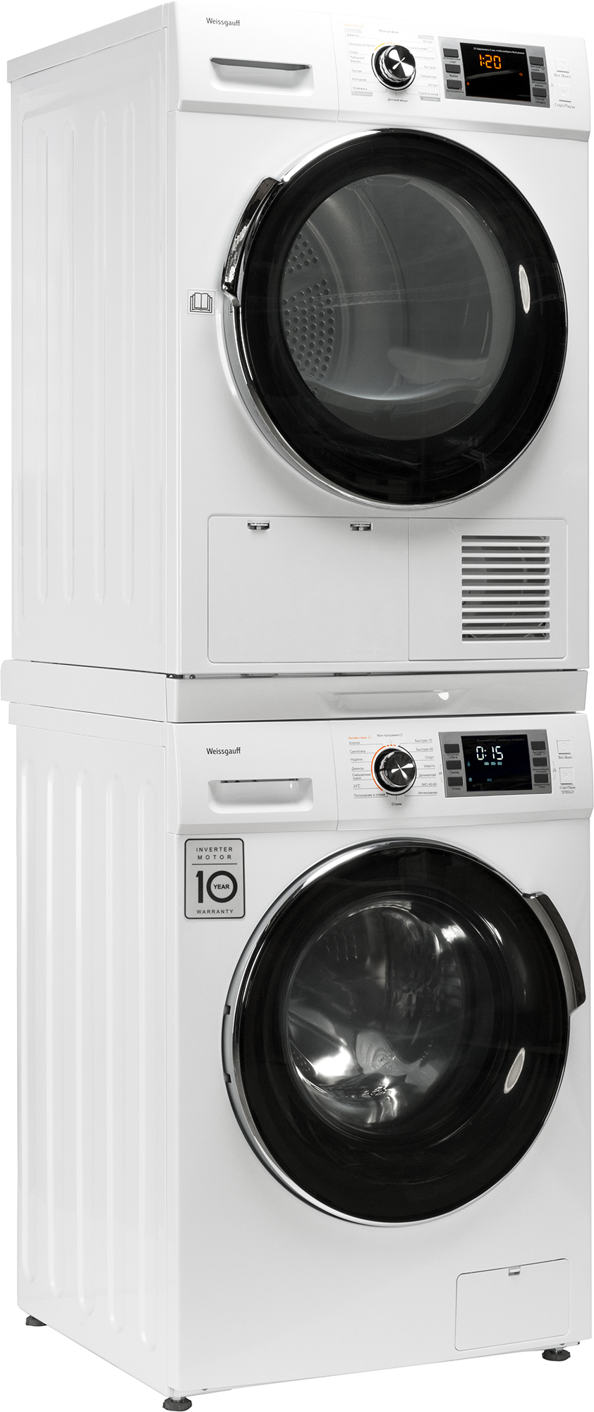 Изображение товара Сушильная машина Weissgauff WD 6148 DC 84.5x59.5x61.5 см 8 кг белый