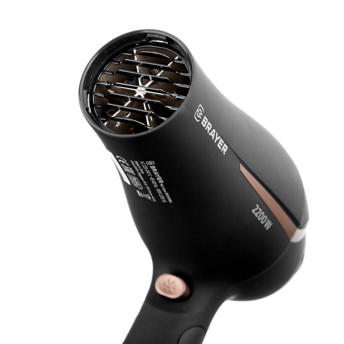 Изображение товара Фен Brayer BR3000BN 2200 Вт черный с концентратором и режимом холодного воздуха