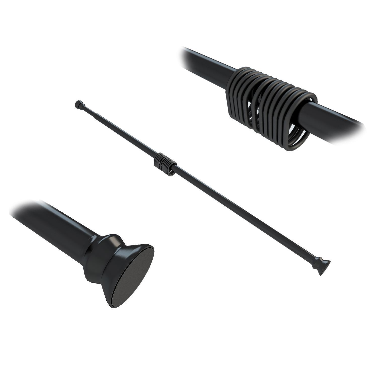 Изображение товара Карниз для ванной комнаты телескопический Wasserkraft Elbe SC-721121 110-210 см, цвет черный