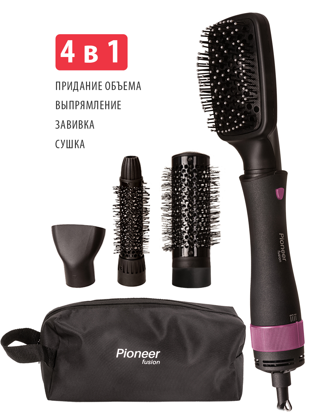 Изображение товара Фен Pioneer HB-1002D, цвет черный