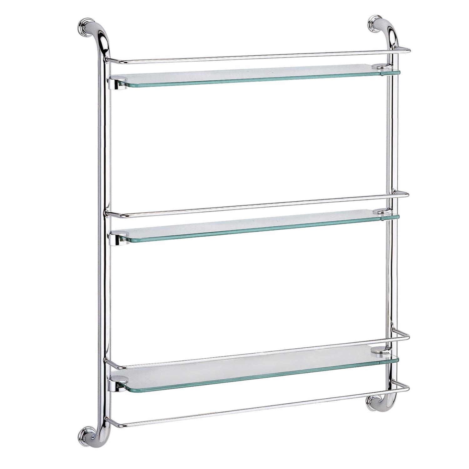 Изображение товара Стеклянная тройная полка WasserKRAFT K-2033 из закаленного безопасного стекла