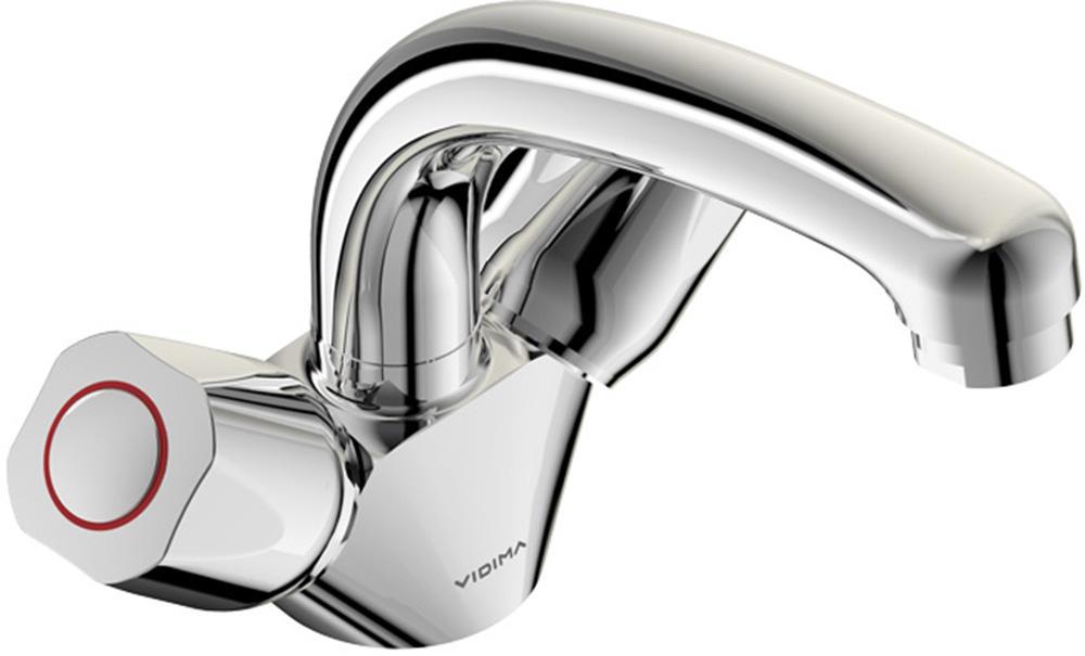 Изображение товара Смеситель для умывальника Vidima Iskar BA166AA хром пластиковые рукоятки