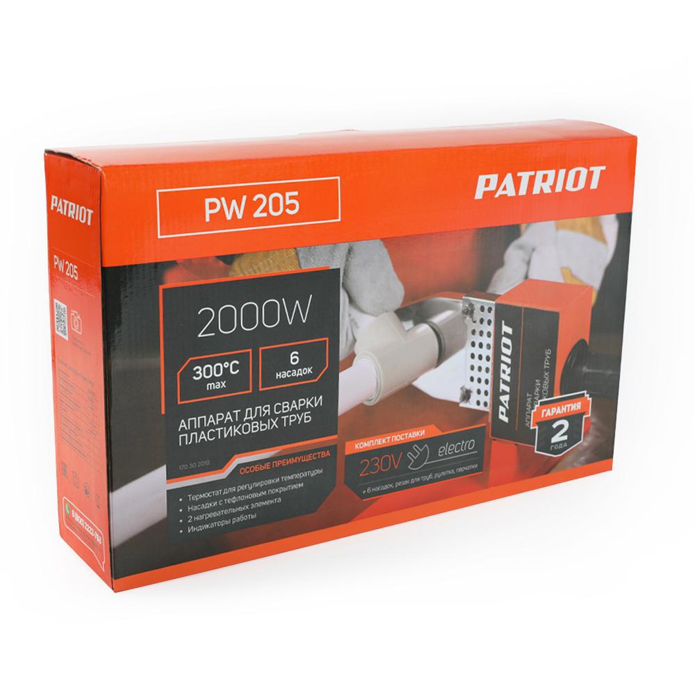 Изображение товара Сварочный аппарат для пластиковых труб Patriot PW 205 Professional 2 кВт