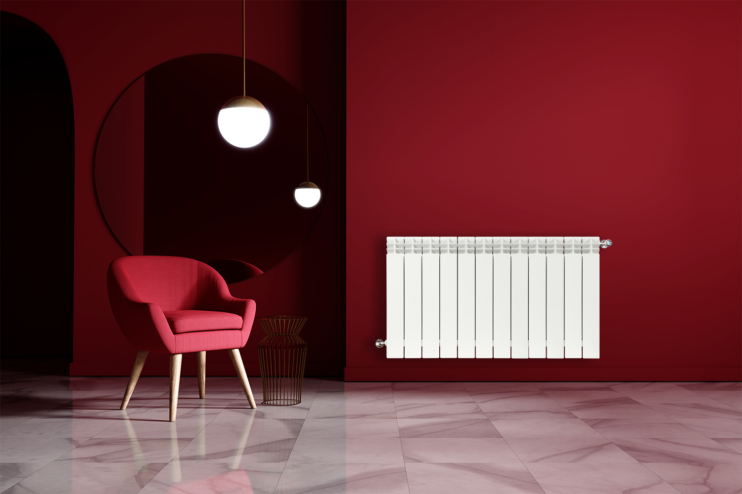 Изображение товара Радиатор Fondital Alustal 500/100 12 секций боковое подключение биметалл белый