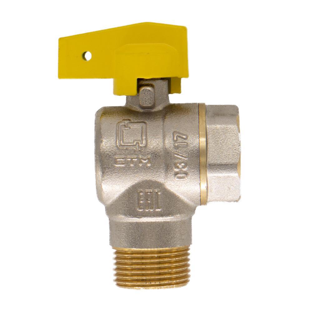 Изображение товара Кран шаровой угловой для газа 3/4" СТМ ГАЗ ремонтопригодный