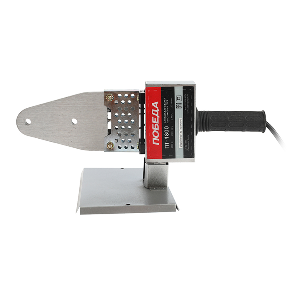 Изображение товара Аппарат для сварки пластиковых труб Победа ПТ-1800 1800 Вт с насадками