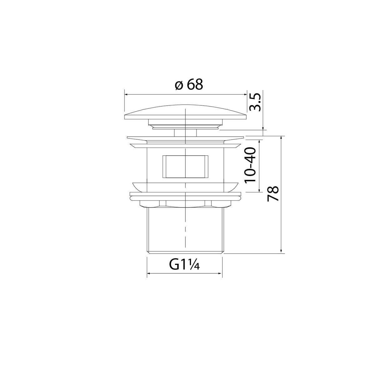 Изображение товара Выпуск для умывальника IDDIS Optima Home с переливом белый