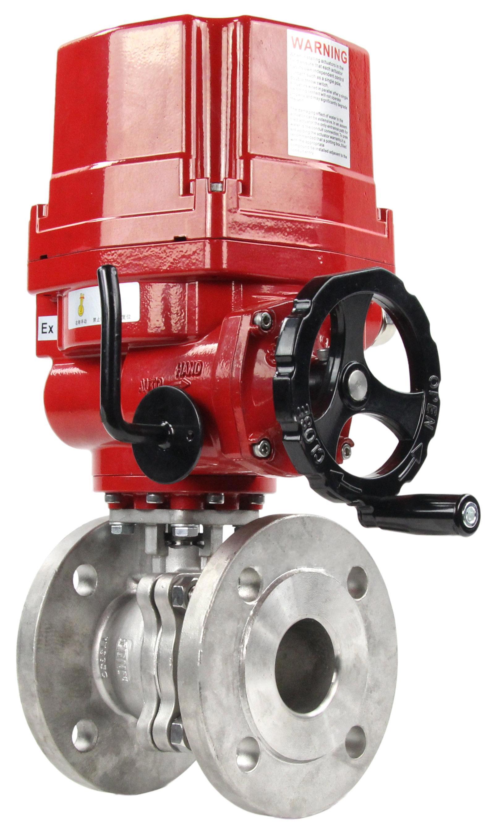 Изображение товара Кран шаровой с электроприводом DN.ru 3/4 фланцевый нержавеющий 16 бар