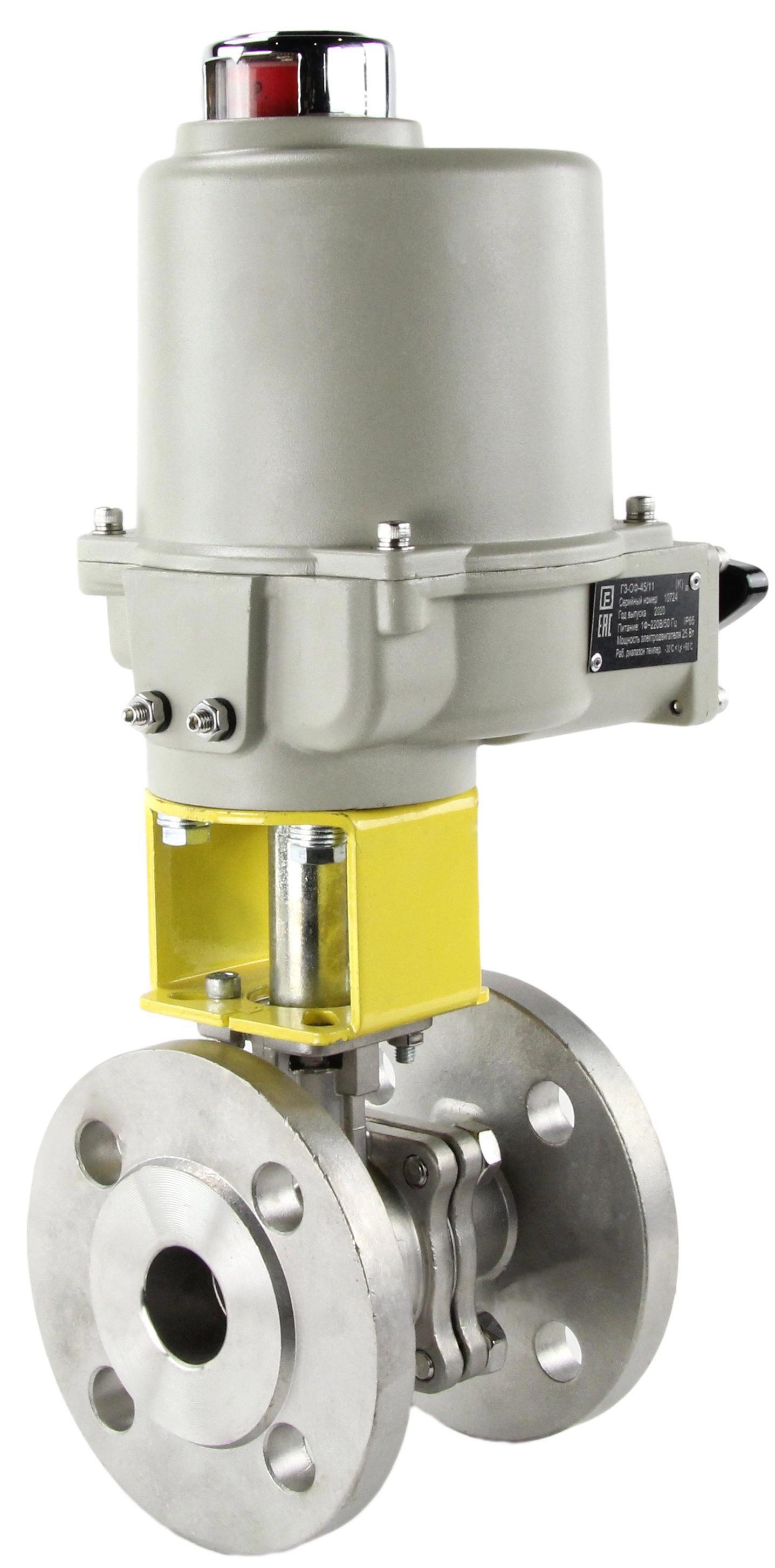 Изображение товара Кран шаровой с электроприводом Dn.ru 1” 1/4 40 бар фланцевый нержавеющая сталь D160-04863