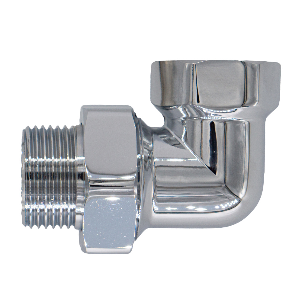 Изображение товара Угловое соединение 3/4" с накидной гайкой для полотенцесушителя СТМ Термо хромированное