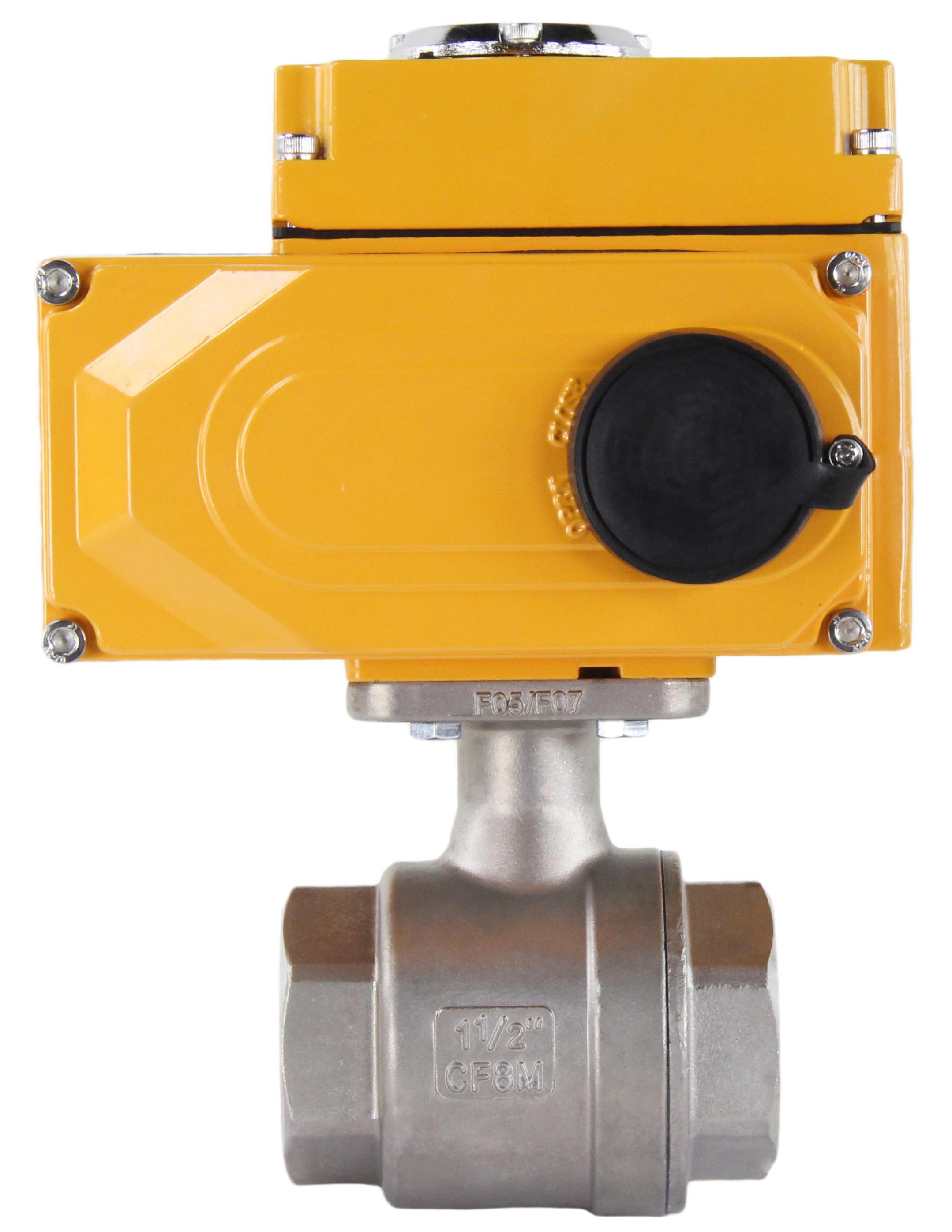 Изображение товара Кран шаровой с электроприводом 3/4 дюйма DN.ru 16 бар нержавеющий фланцевый