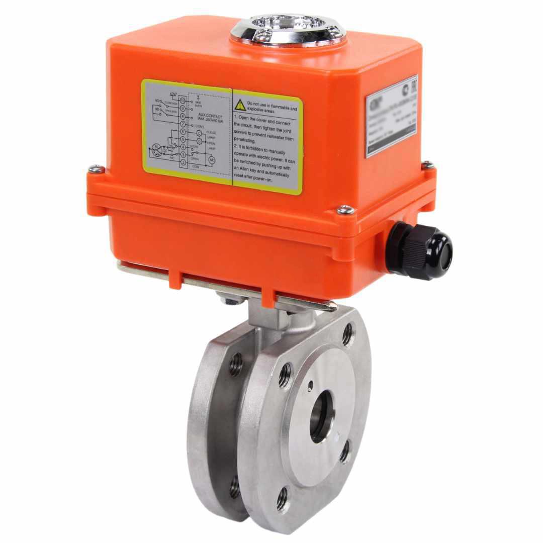 Изображение товара Кран шаровой с электроприводом DN.RU 1 16 бар фланцевый нержавейка