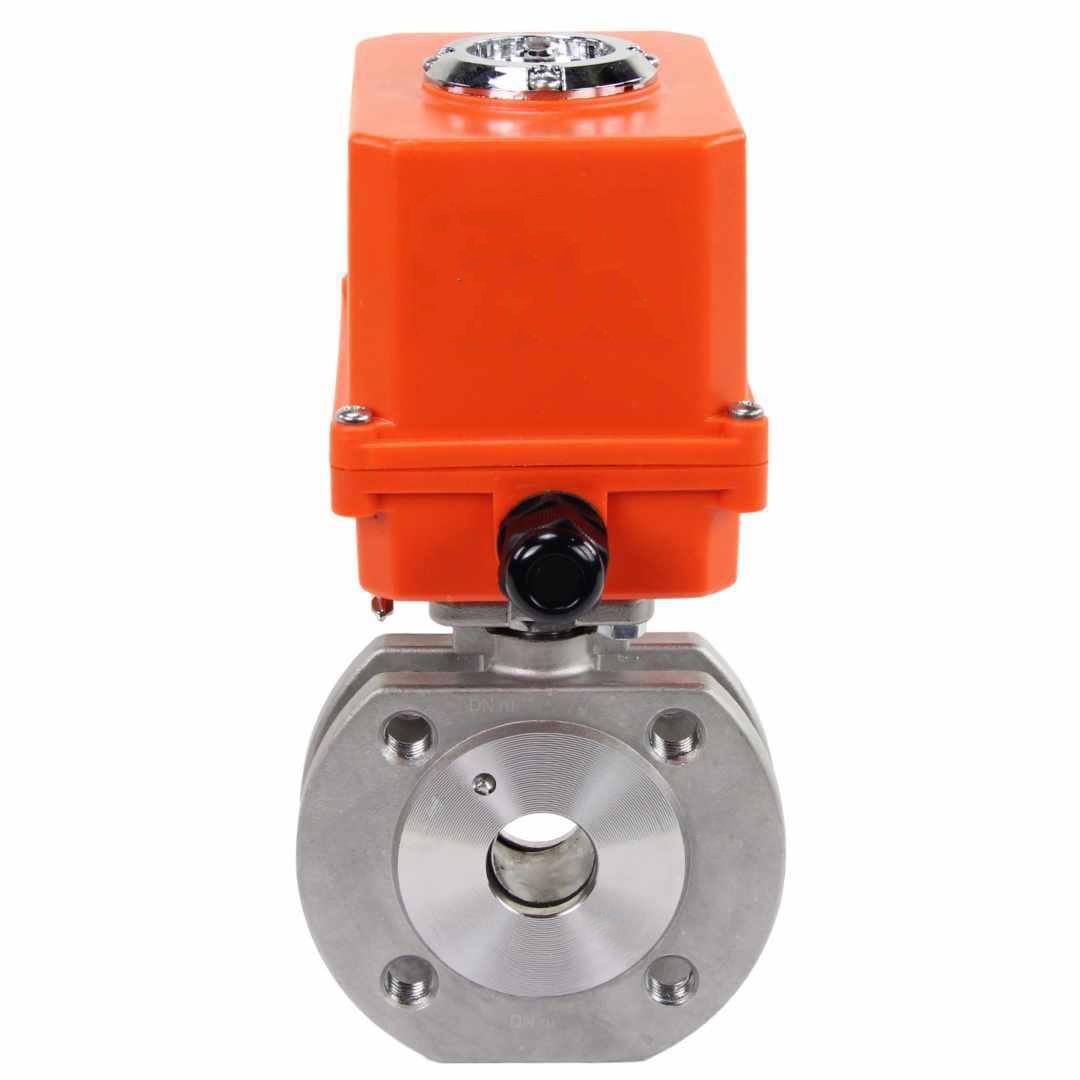 Изображение товара Кран шаровой с электроприводом Dn.ru 1" 16 бар фланцевый нержавеющая сталь D160-01735