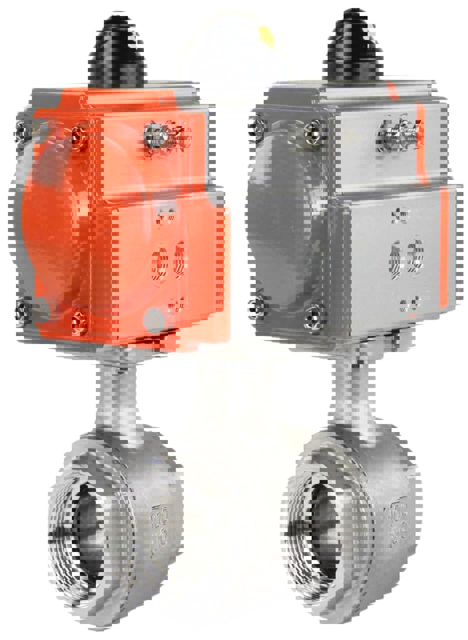 Изображение товара Кран шаровой с пневмоприводом DN.ru 3 дюйма 63 бар