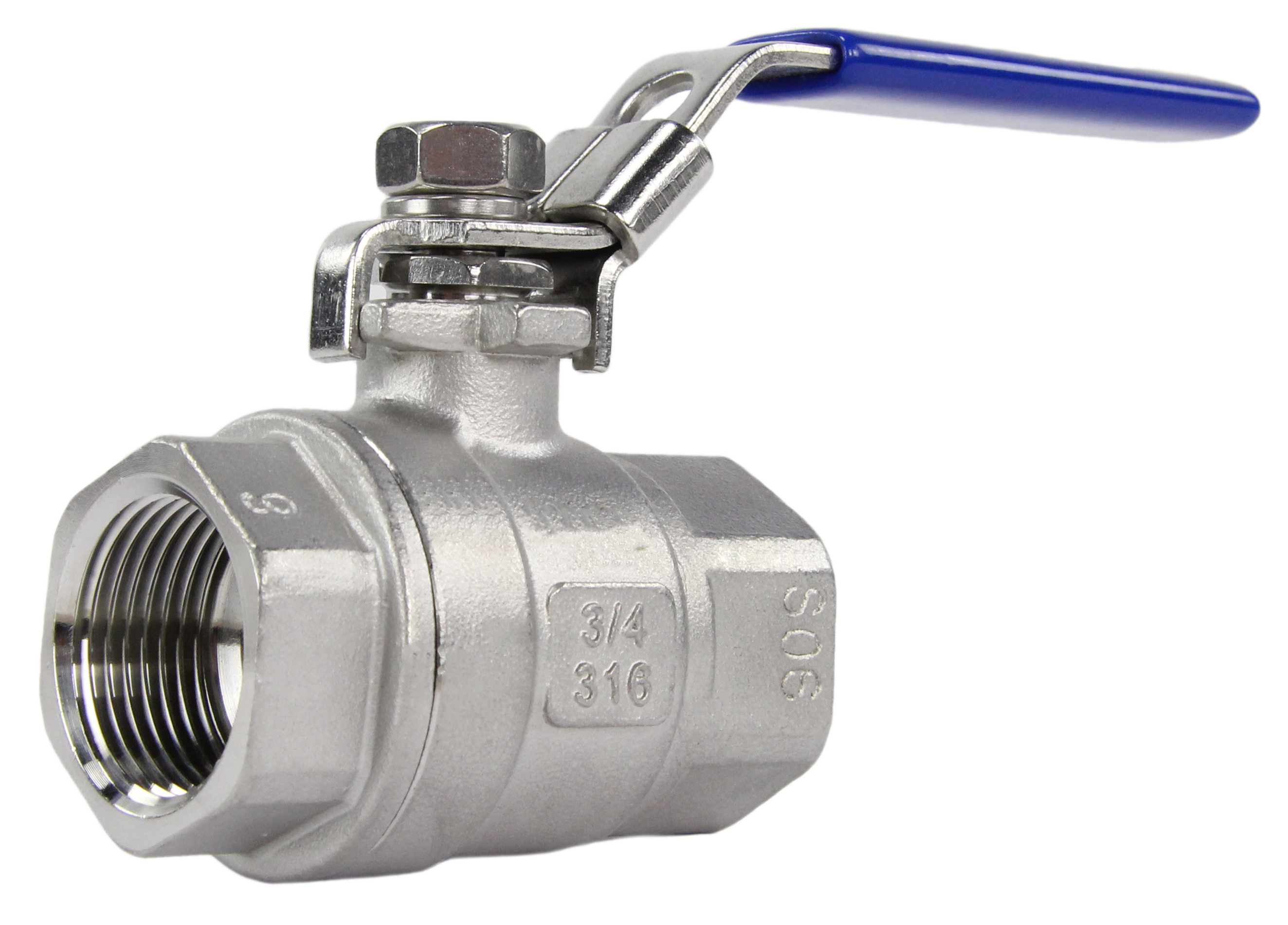 Изображение товара Кран шаровой ручной DN.ru 1/2 63 бар нержавеющая сталь внутренний резьба