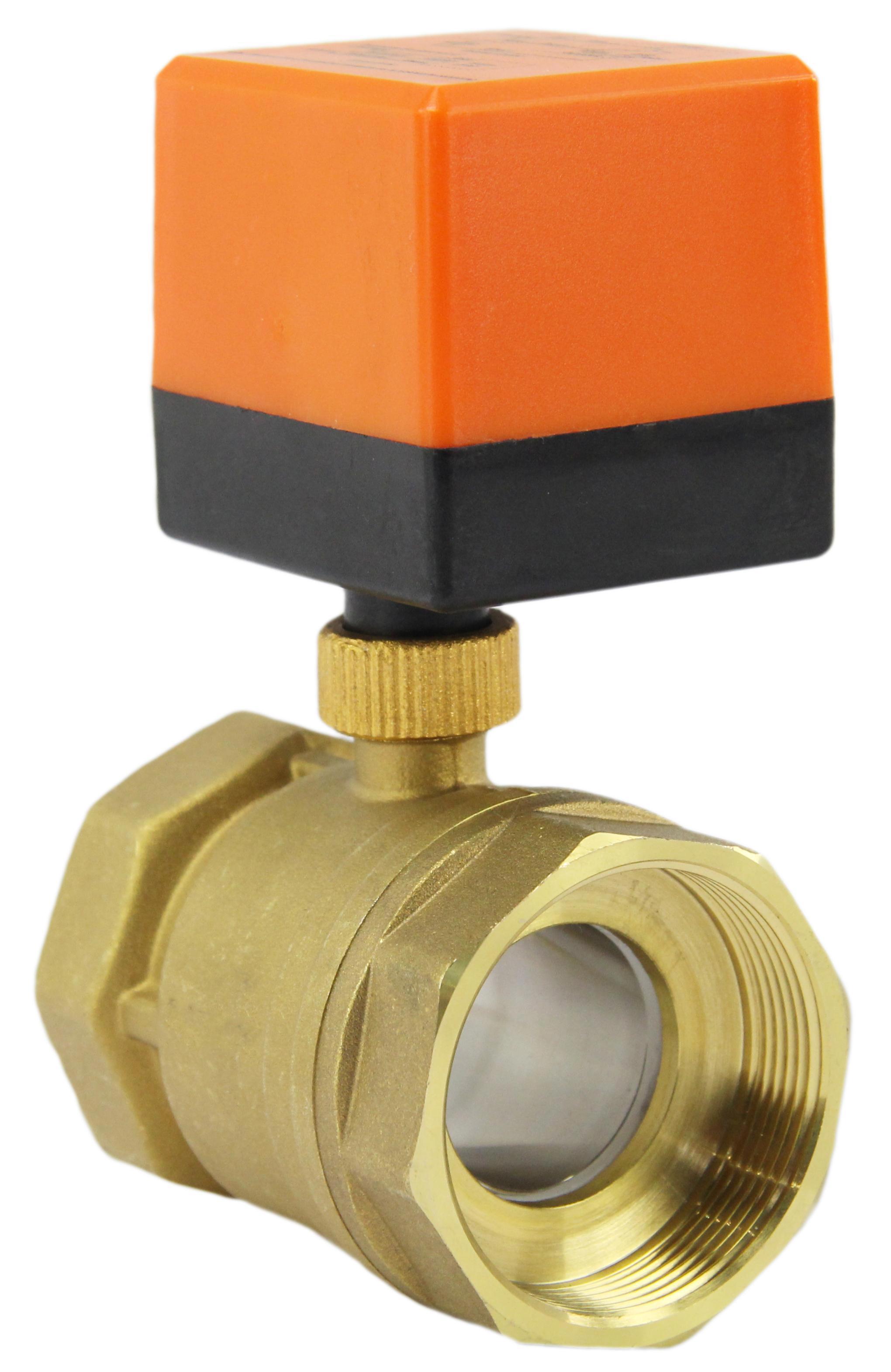 Изображение товара Кран шаровой с электроприводом Dn.ru 1 1/2 16 бар латунь для систем отопления и кондиционирования