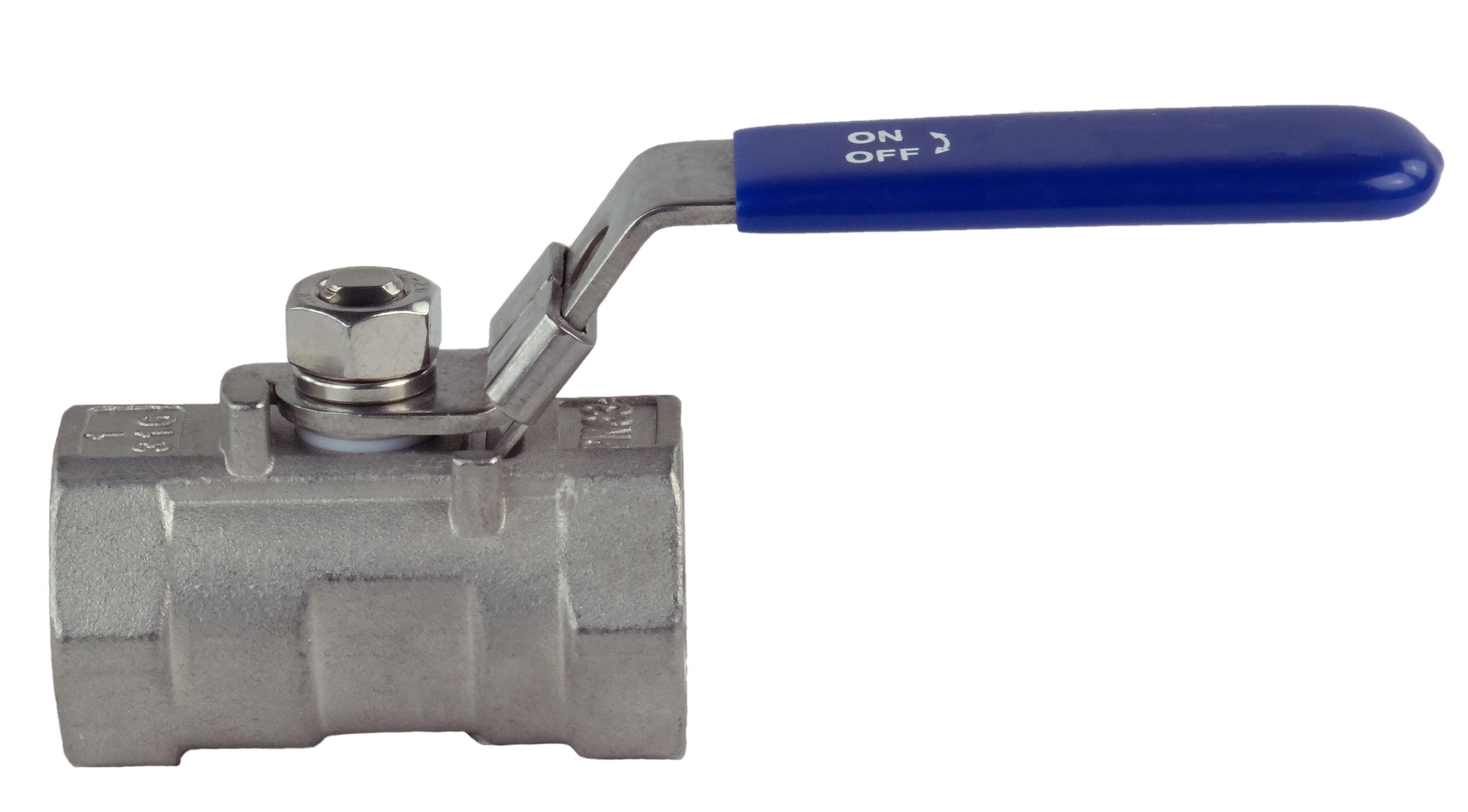 Изображение товара Кран шаровой ручной DN.RU 3/4 63 бар из нержавеющей стали для воды