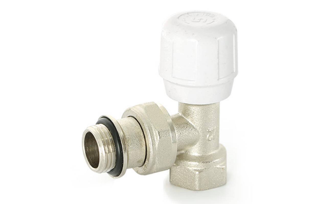 Изображение товара Угловой вентиль Uni-Fitt ручной быстрого монтажа для радиатора 1/2" никелированный