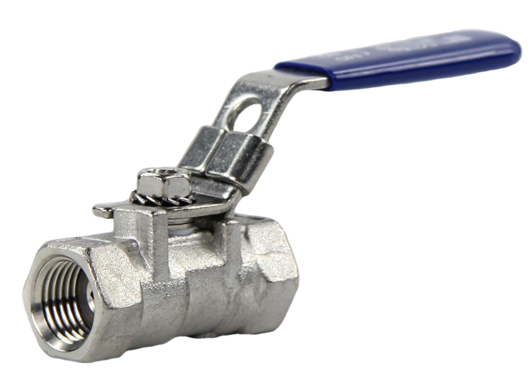 Изображение товара Кран шаровой DN.ru 1/4'' 63 бар нержавеющая сталь внутри резьба