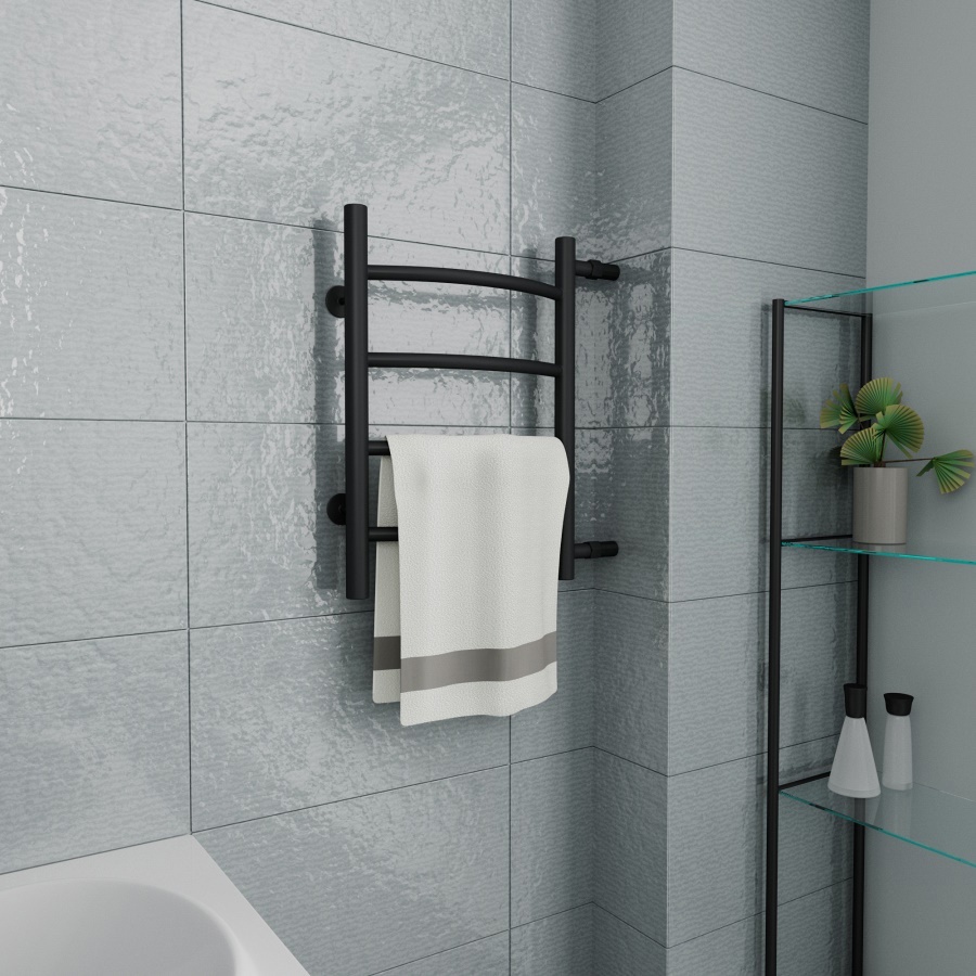 Изображение товара Полотенцесушитель водяной Маргроид Лина П4 40x60 см черный матовый