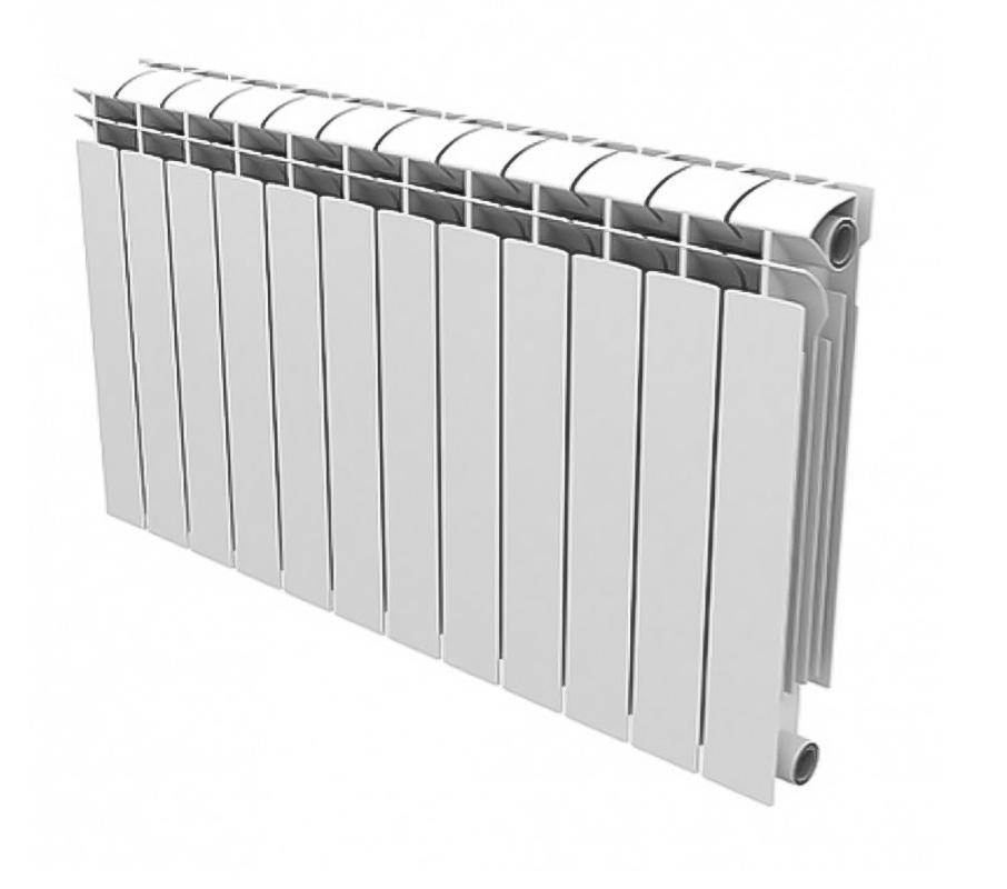 Изображение товара Радиатор водяного отопления Bimetal MAXI 12 секций боковое подключение STI