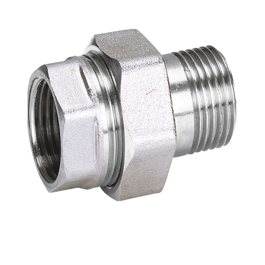 Изображение товара Американка прямая Aqualink 1x1 дюйм латунь никелированная для водоснабжения