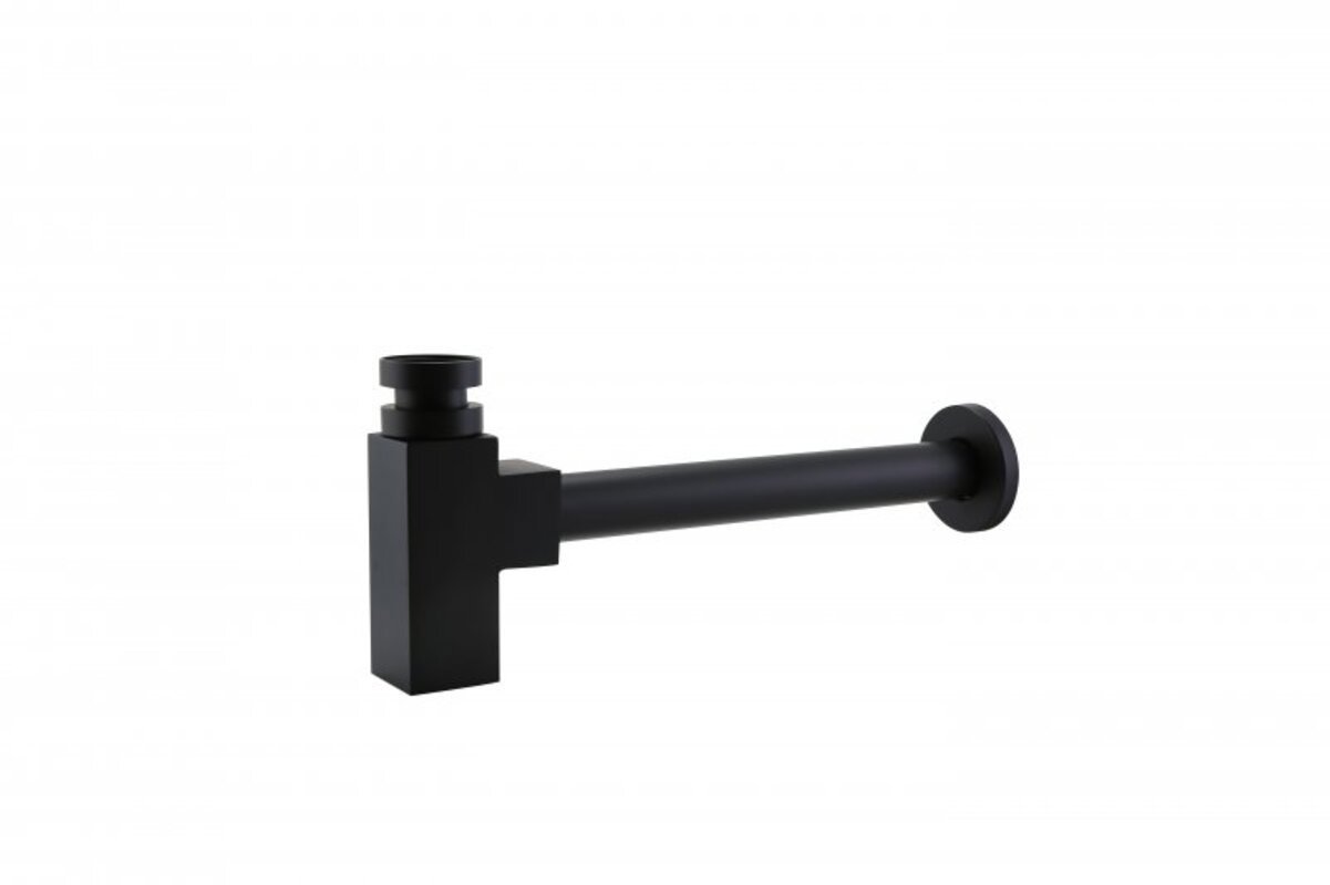 Изображение товара Сифон для раковины BelBagno BB-SMQ2-NERO черный нержавеющая сталь, 32 мм
