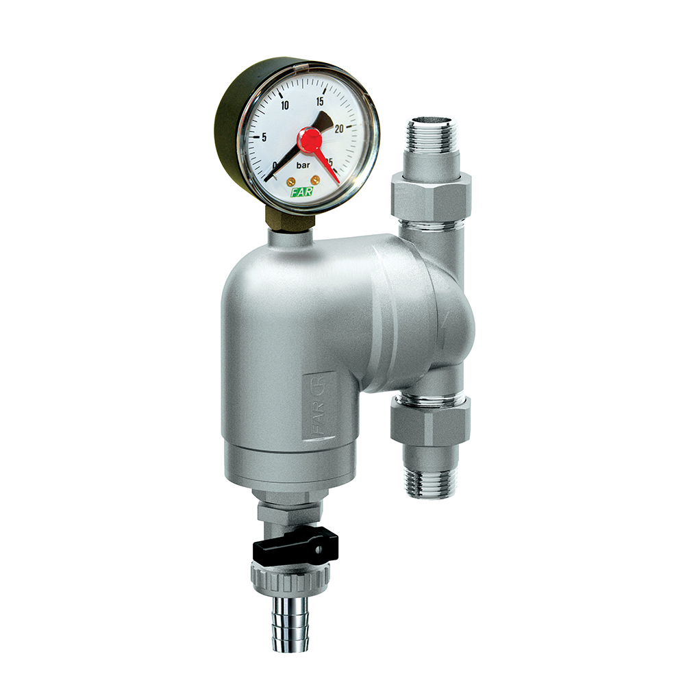 Изображение товара Фильтр промывной FAR с манометром поворотное соединение 1/2" для систем водоснабжения