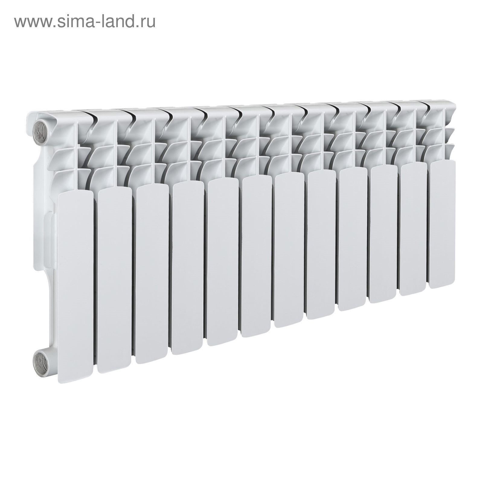 Изображение товара Радиатор биметаллический Tropic 500 12 секций 350x80 мм боковое подключение белый