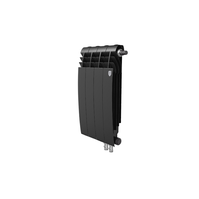 Изображение товара Радиатор Royal thermo BiLiner/Noir Sable 500 4 секций нижнее подключение биметалл черный графитовый