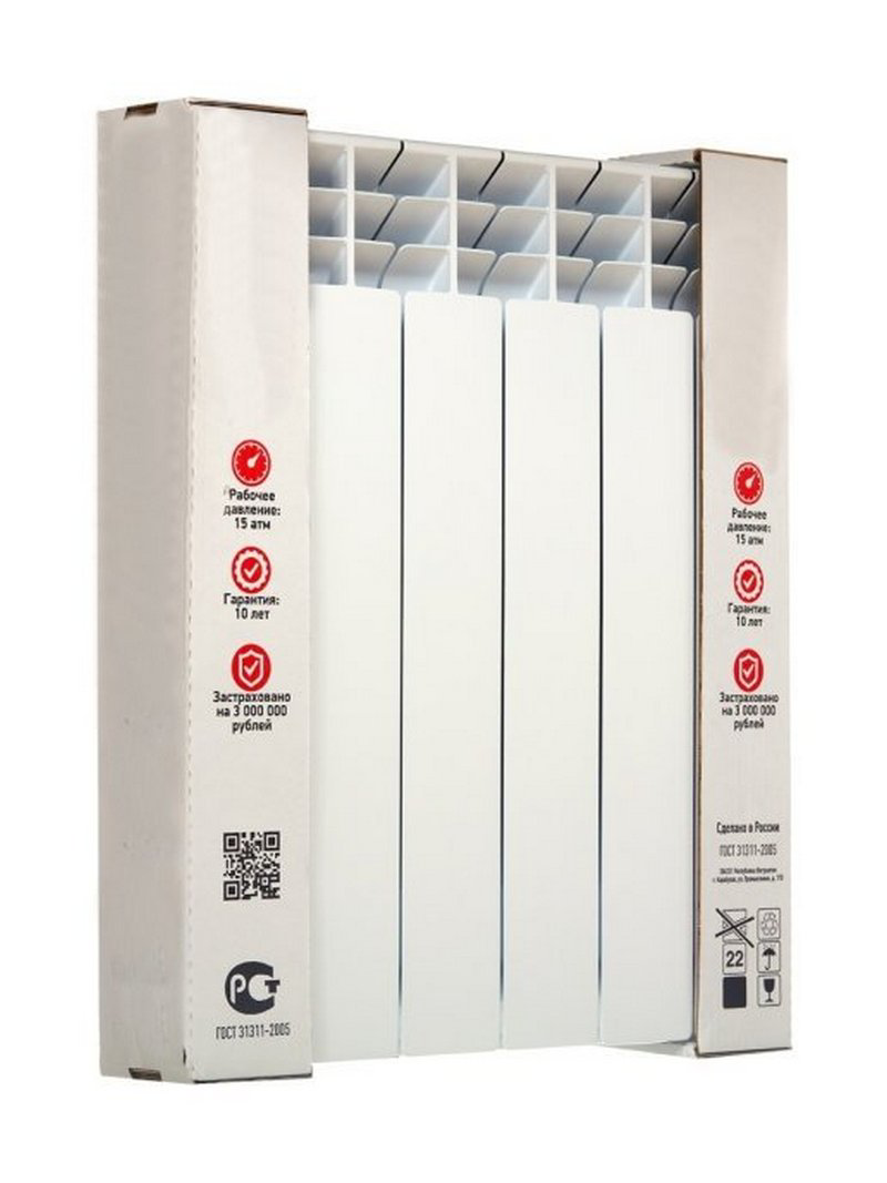 Изображение товара Радиатор алюминиевый секционный Atm Thermo Grand 500 6 секций боковое подключение