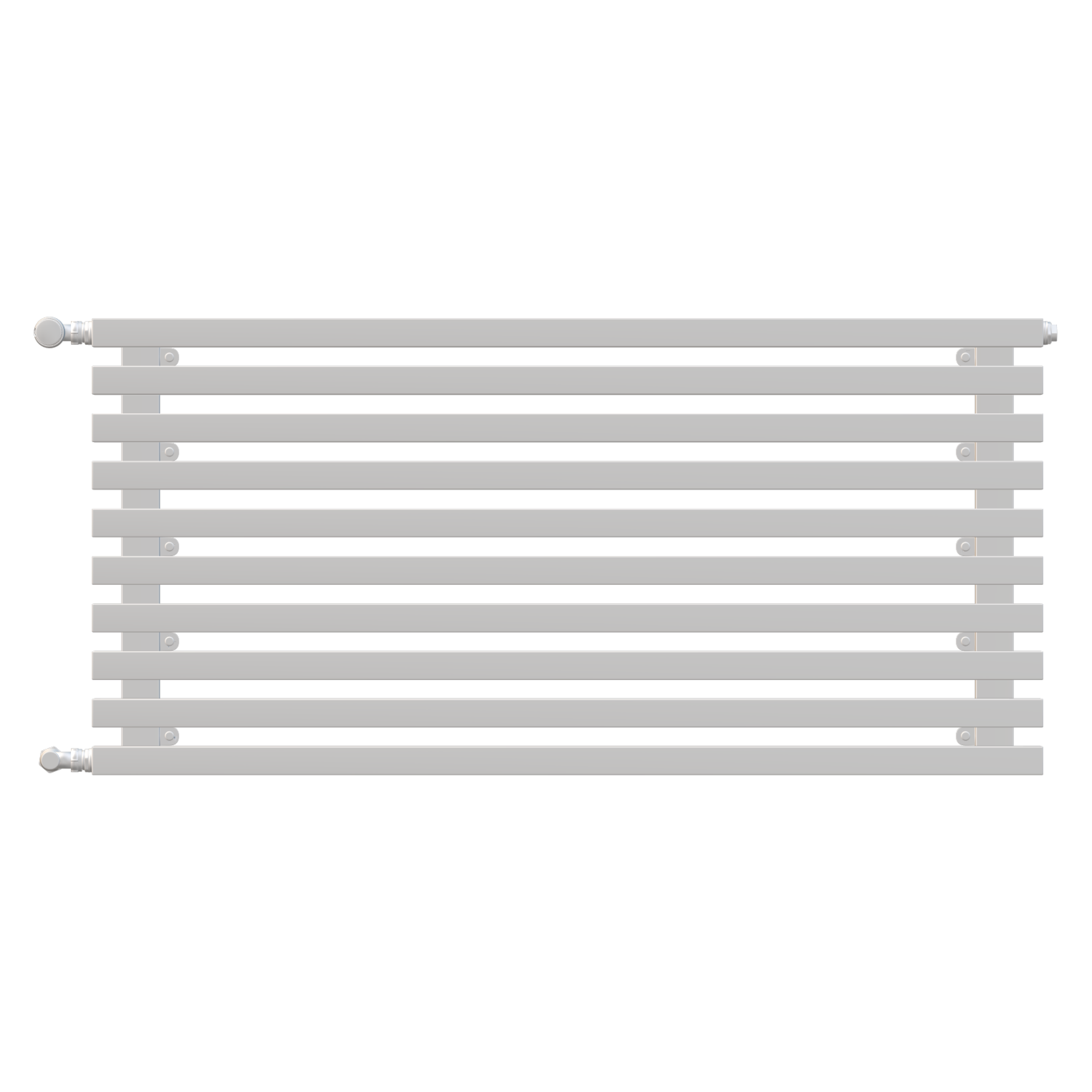 Изображение товара Радиатор трубчатый Guardo Retta 400/87 10 секций боковое подключение сталь белый